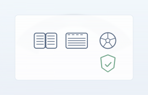 Betting Basics illustration with simple education icons (book, glossary card, football, and shield).